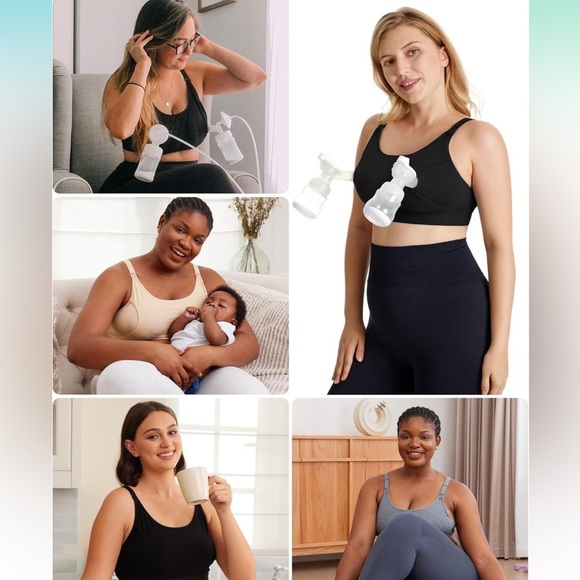 NWT Momcozy Hands Free Pumping Bra Nude Size XL - Picture 5 of 16